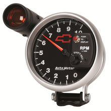 画像をギャラリービューアに読み込む, Autometer GM Bowtie Black 5in 10000 RPM Pedestal Electronic Tachometer w/ Ext Shift Light