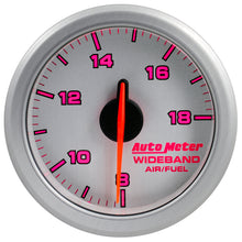 画像をギャラリービューアに読み込む, Autometer Airdrive 2-1/6in Wideband Air / Fuel Gauge 10:1-17:1 ARF Range - Silver