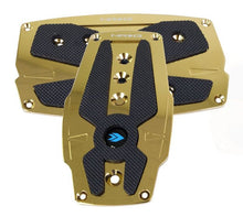 画像をギャラリービューアに読み込む, NRG Aluminum Sport Pedal A/T - Chrome Gold w/Black Rubber Inserts