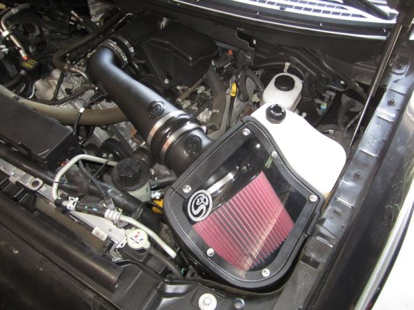 Cold Air Intake For 09-10 Ford F150 V8-5.4L Oiled Cotton Cleanable Red S&B