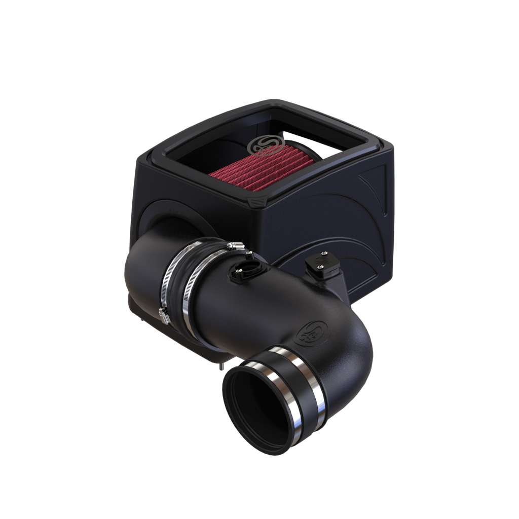 Cold Air Intake For 11-16 Chevrolet Silverado GMC Sierra V8-6.6L LML Duramax Cotton Cleanable Red S&B