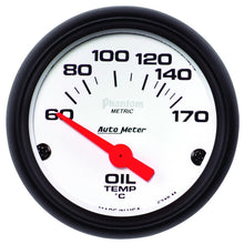 画像をギャラリービューアに読み込む, Autometer Phantom 2-1/16in 60-170 Deg F Electronic Oil Temperature Gauge