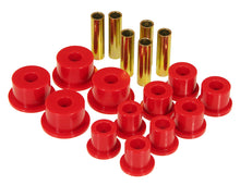 画像をギャラリービューアに読み込む, Prothane 74-91 Jeep Cherokee Front Spring &amp; Shackle Bushings (w/ 2in OD Main Eye) - Red