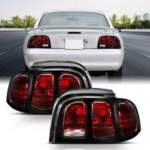 画像をギャラリービューアに読み込む, ANZO 1994-1998 Ford Mustang Taillight Dark Red Lens (OE Style)