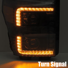 画像をギャラリービューアに読み込む, AlphaRex 11-16 Ford F-350 SD LUXX LED Proj Headlights Plank Style Black w/Activ Light/Seq Signal
