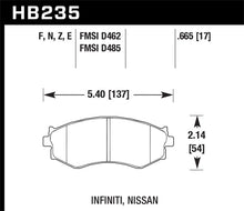画像をギャラリービューアに読み込む, Hawk 91-96 Infiniti G20/ Nissan 240SX/ Sentra HPS Street Front Brake Pads