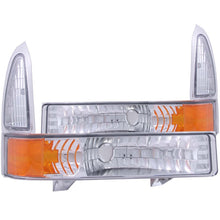 画像をギャラリービューアに読み込む, ANZO 2000-2004 Ford Excursion Euro Parking Lights Chrome w/ Amber Reflector