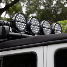 画像をギャラリービューアに読み込む, Go Rhino Xplor Blackout Series Round Single LED Spot Light Kit w/DRL (Surface Mount) 9in. - Blk