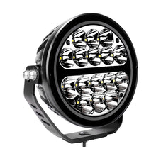 画像をギャラリービューアに読み込む, Go Rhino Xplor Blackout Series Round LED Spot Light Beam w/DRL (Surface/Thread Stud Mnt) 7in. - Blk