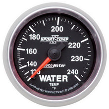 画像をギャラリービューアに読み込む, Autometer Sport-Comp II 52mm 120-240 F Mechanical Water Temperature Gauge