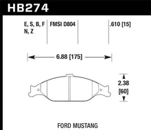 画像をギャラリービューアに読み込む, Hawk 99-04 Ford Mustang Base/GT Performance Ceramic Street Front Brake Pads