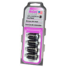 画像をギャラリービューアに読み込む, McGard SplineDrive Lug Nut (Cone Seat) M12X1.25 / 1.24in. Length (4-Pack) - Black (Req. Tool)
