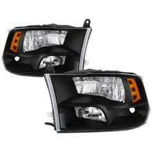 画像をギャラリービューアに読み込む, xTune Dodge Ram 1500 09-17 (Non-LED) Halogen Only OEM Style Headlights - Black HD-JH-DR09-QU-BK