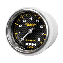 画像をギャラリービューアに読み込む, Autometer Marine Carbon Fiber 3-3/8in 8k RPM Tachometer