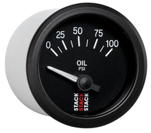 画像をギャラリービューアに読み込む, Autometer Stack Instruments 52mm 0-100 PSI 1/8in NPTF Electronic Oil Pressure Gauge - Black