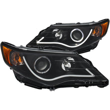 画像をギャラリービューアに読み込む, ANZO 2012-2013 Toyota Camry Projector Headlights w/ Halo Black