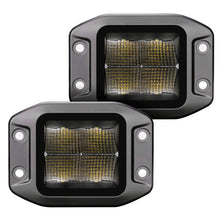 画像をギャラリービューアに読み込む, Go Rhino Xplor Blackout Series Cube LED Flood Light Kit (Flush Mount) 3x3 - Blk (Pair)