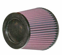 画像をギャラリービューアに読み込む, K&amp;N Cone Filter 5in ID 6.5in base 4.5in top 5.625in height carbon fiber look
