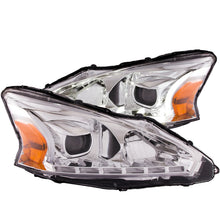 画像をギャラリービューアに読み込む, ANZO 2013-2014 Nissan Altima Projector Headlights w/ Plank Style Design Chrome