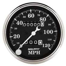 画像をギャラリービューアに読み込む, AutoMeter Gauge Speedo. 3-1/8in. 120MPH Mechanical Old Tyme Blk