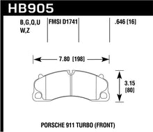 画像をギャラリービューアに読み込む, Hawk 14-18 Porsche 911 DTC-60 Race Rear Brake Pads