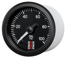 画像をギャラリービューアに読み込む, Autometer Stack 52mm 0-100 PSI 1/8in NPTF Male Pro Stepper Motor Oil Pressure Gauge - Black