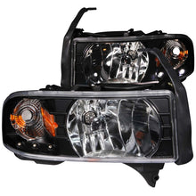 画像をギャラリービューアに読み込む, ANZO 1994-2001 Dodge Ram Crystal Headlights Black w/ LED