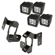 画像をギャラリービューアに読み込む, Rugged Ridge 07-18 Jeep Wrangler JK Semi-Gloss Black Square A-Pillar LED Light Mount Kit
