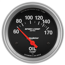 画像をギャラリービューアに読み込む, Autometer Sport-Comp 66.7mm 60-170 Deg C Short Sweep Electronic Oil Temperature Gauge