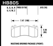 画像をギャラリービューアに読み込む, Hawk 15-17 Ford Mustang Brembo Package DTC-70 Front Brake Pads
