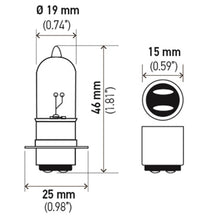 画像をギャラリービューアに読み込む, Hella Bulb 3603 12V 25/25W Px15D T6