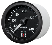 画像をギャラリービューアに読み込む, Autometer Stack 52mm 120-240 Deg F 1/2in Npt (M) Mechanical Water Temp Gauge - Black