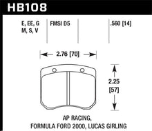 画像をギャラリービューアに読み込む, Hawk AP Racing/FF 2000 14mm DTC-60 Rear Race Brake Pads