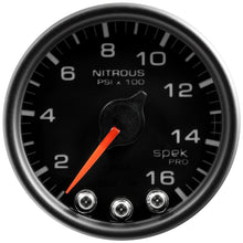 画像をギャラリービューアに読み込む, Autometer Spek-Pro Gauge Nitrous Press 2 1/16in 1600psi Stepper Motor W/Peak &amp; Warn Blk/Blk