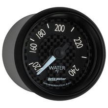 画像をギャラリービューアに読み込む, Autometer GT Series 52mm Mechanical 120-240 Deg F Water Temperature Gauge