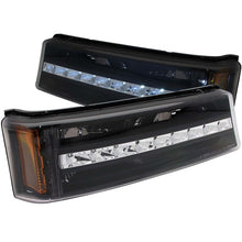 画像をギャラリービューアに読み込む, ANZO 2003-2006 Chevrolet Silverado 1500 LED Parking Lights Black w/ Amber Reflector