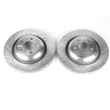 画像をギャラリービューアに読み込む, Power Stop 05-10 Chrysler 300 Rear Evolution Drilled &amp; Slotted Rotors - Pair