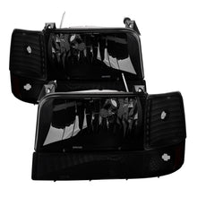 画像をギャラリービューアに読み込む, xTune Ford F150 92-96 Headlights w/Corner Bumper 6pcs Amber- Black Smoked HD-JH-FB92-SET-AM-BSM