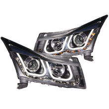 画像をギャラリービューアに読み込む, ANZO 2011-2015 Chevrolet Cruze Projector Headlights w/ U-Bar Black