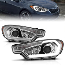 画像をギャラリービューアに読み込む, ANZO 2014-2016 Kia Forte Projector Headlights w/ Light Bar Chrome Housing