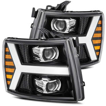 画像をギャラリービューアに読み込む, AlphaRex 07-13 Chevy 1500HD PRO-Series Proj Headlight Plank Style Gloss Blk w/Activ Light/Seq Signal