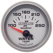 画像をギャラリービューアに読み込む, Autometer Ultra-Lite II 52mm 100-250 Deg F Short Sweep Electronic Water Temp Gauge