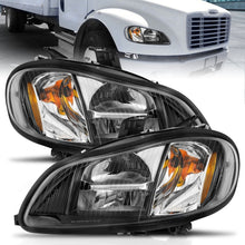 画像をギャラリービューアに読み込む, ANZO 2002-2014 Freightliner M2 LED Crystal Headlights Black Housing w/ Clear Lens (Pair)