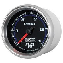 画像をギャラリービューアに読み込む, Autometer Cobalt 2-5/8in  Mechanical Fuel Pressure Gauge 0-15 PSI