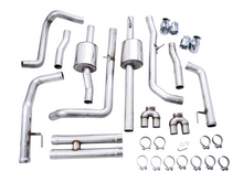 画像をギャラリービューアに読み込む, AWE Tuning 4th Gen GM 1500 6.2L 0FG Cat-Back Split Rear Exit (w/ Bumper Cutouts) - Quad Chrome Tips