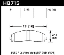 画像をギャラリービューアに読み込む, Hawk 2015 Ford F-250/350/450 Super Duty Rear Brake Pads