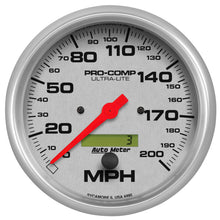 画像をギャラリービューアに読み込む, Autometer Speedometer 5in - 200 MPH Electric Program w/ LCD Odometer Ultra- Lite