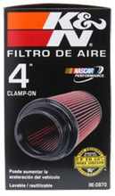 画像をギャラリービューアに読み込む, K&amp;N Universal Rubber Filter 4inch FLG / 6inch OD-B / 4-5/8inch OD-T / 9inch H