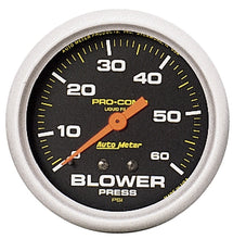 画像をギャラリービューアに読み込む, Autometer Pro-Comp 2 5/8in 0-60 PSI Liquid Filled Mech Blower Pressure Gauge