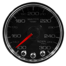 画像をギャラリービューアに読み込む, Autometer Spek-Pro Gauge Water Temp 2 1/16in 300f Stepper Motor W/Peak &amp; Warn Blk/Chrm